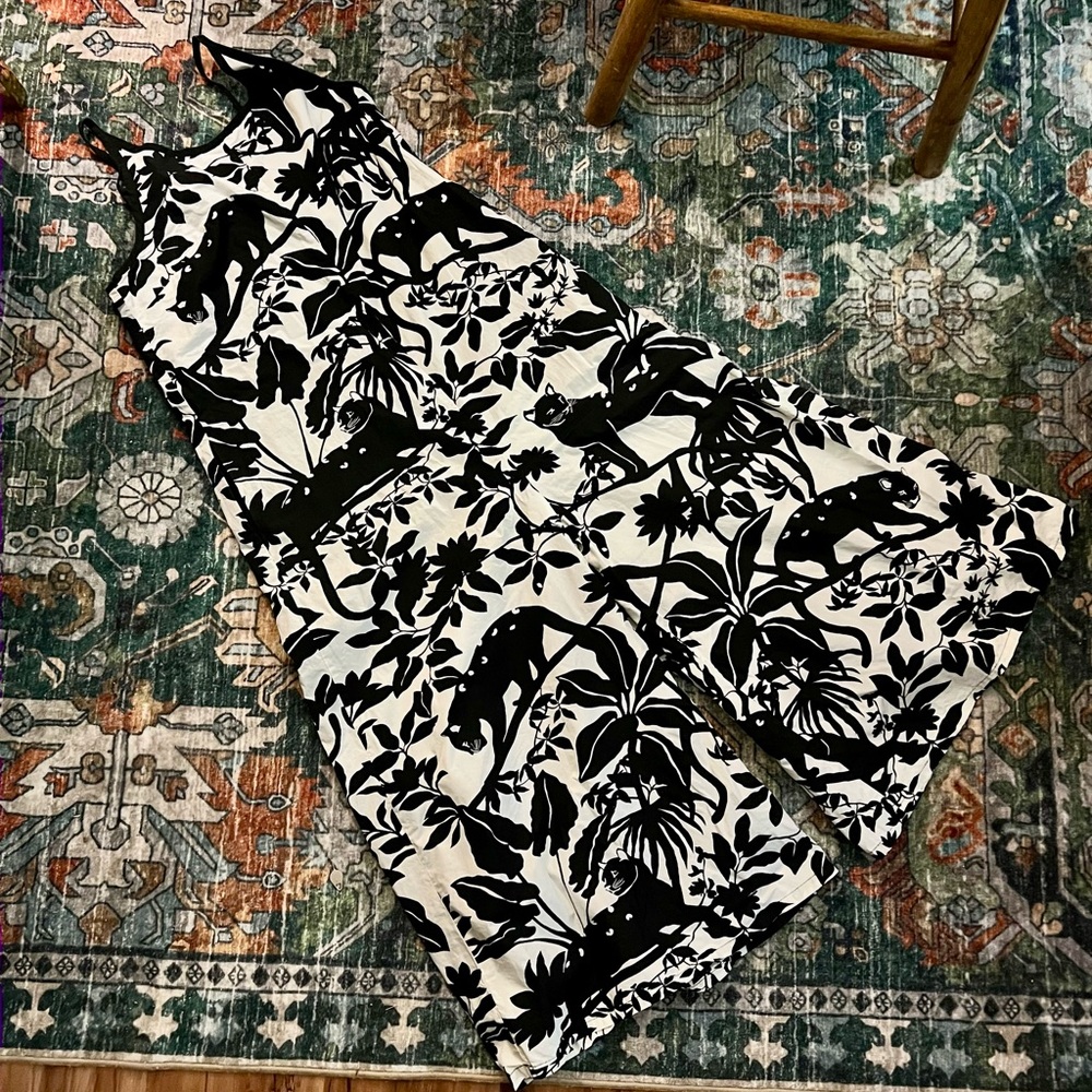 Black and White Floral romper